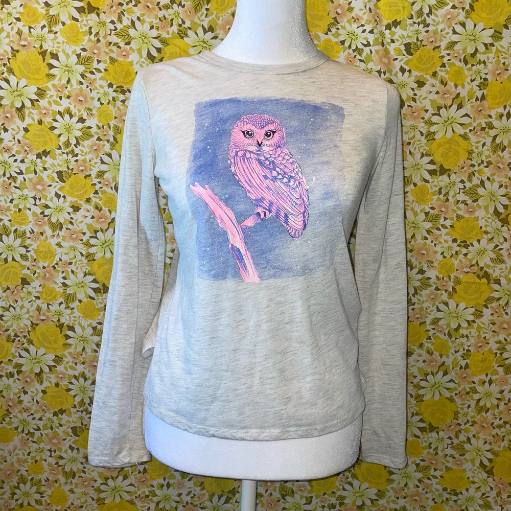 Girl’s Mudd majestic owl long sleeve top